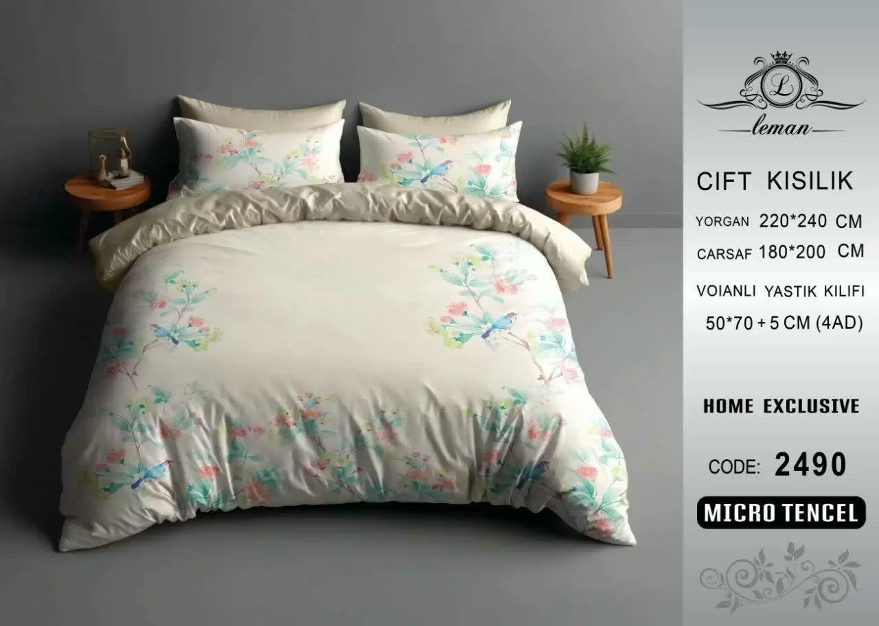 لحاف تنسل دو نفره 160 کد D-2490 ورونیکا